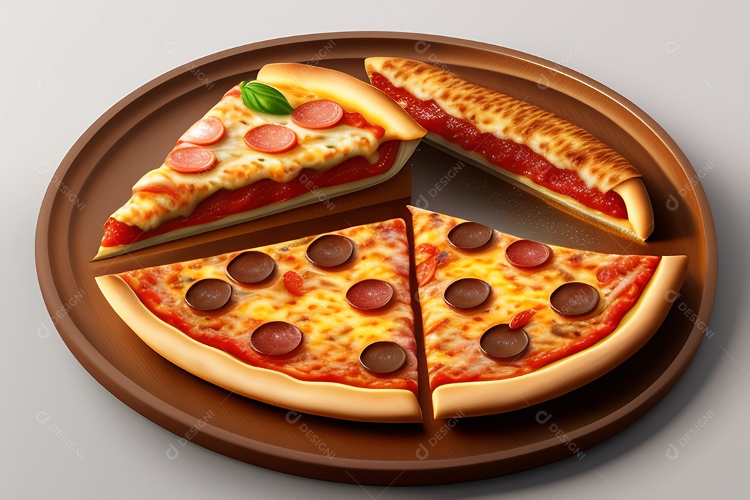 Pizza assada imagem inteligência artificial