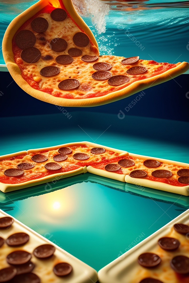 Pizza assada inteligência artificial