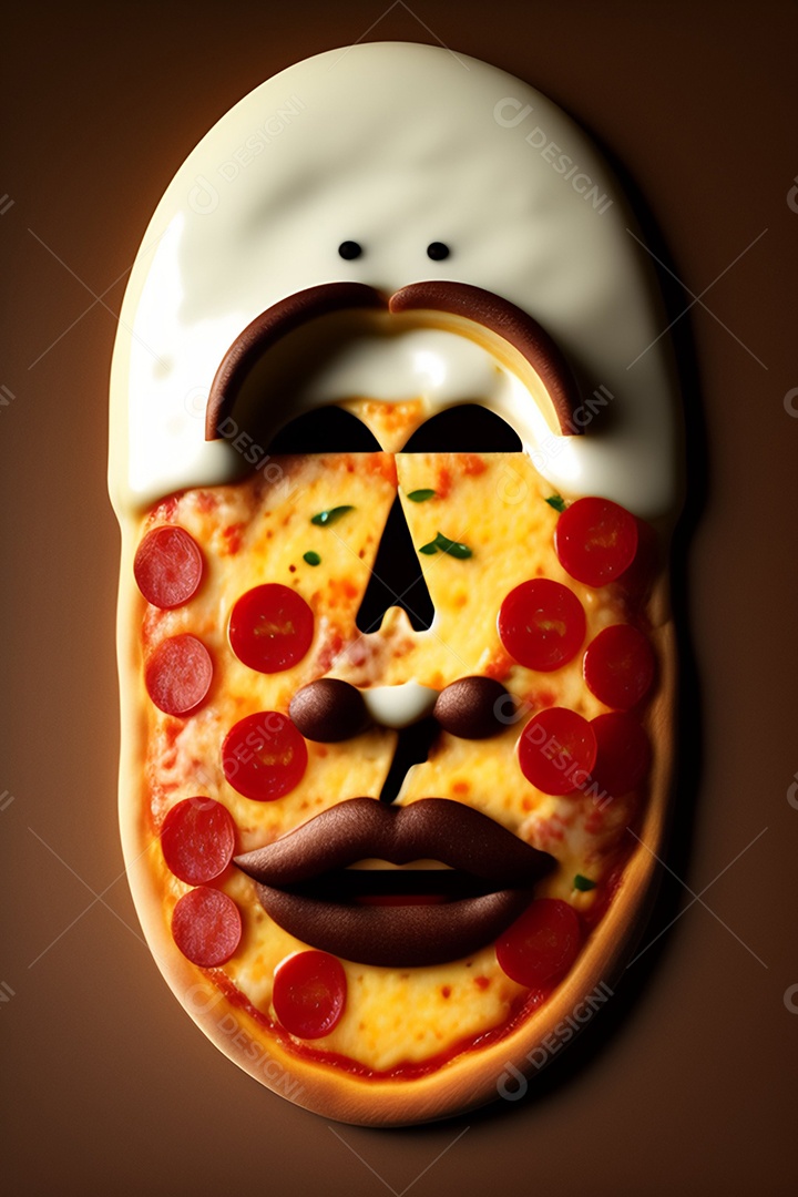 Pizza assada inteligência artificial