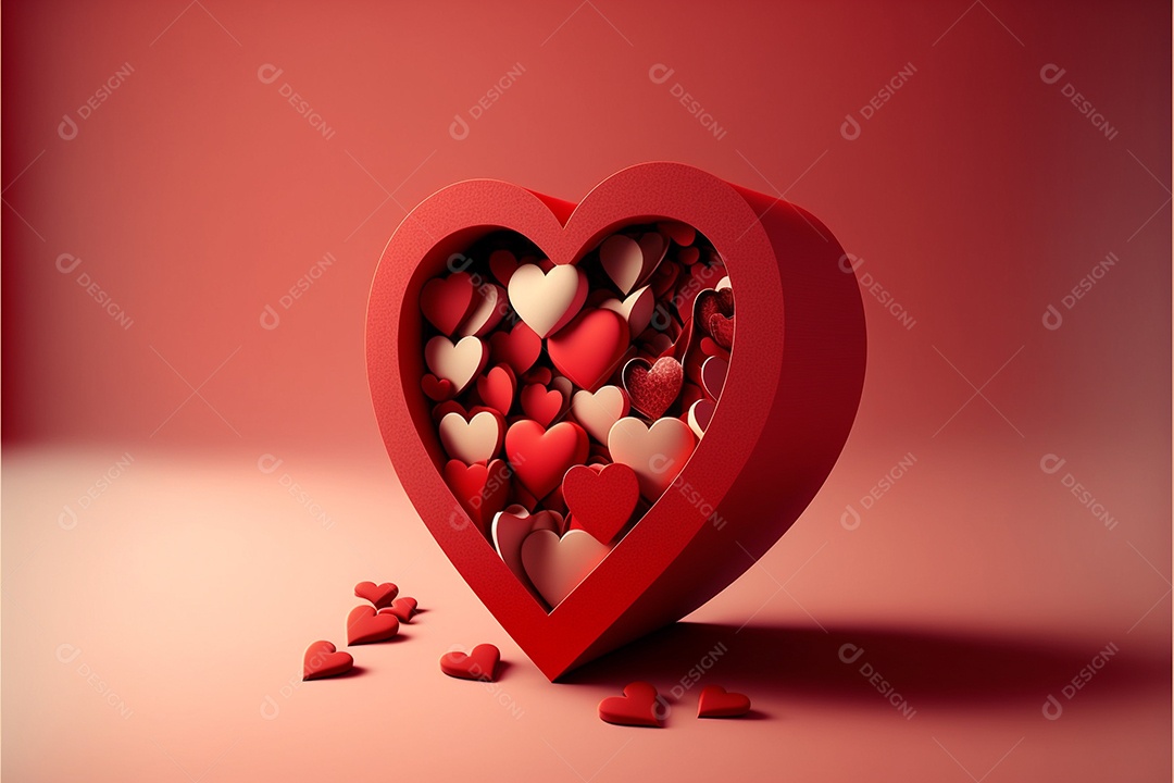 Balões de corações dia dos namorados