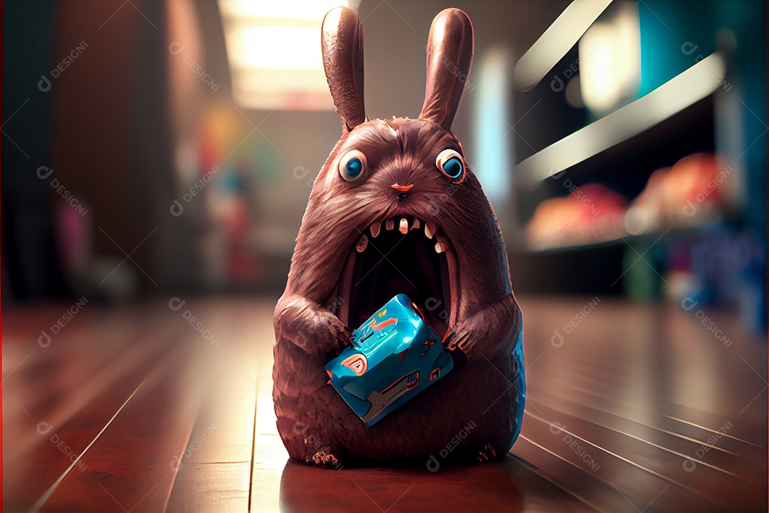 Lindo animal sobre fundo desfocado