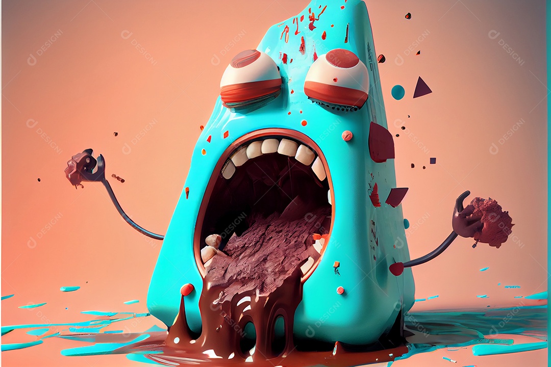 Desenho animado de bolo