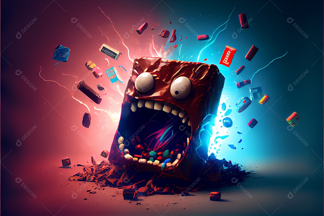 Imagem de um bolo de desenho animado