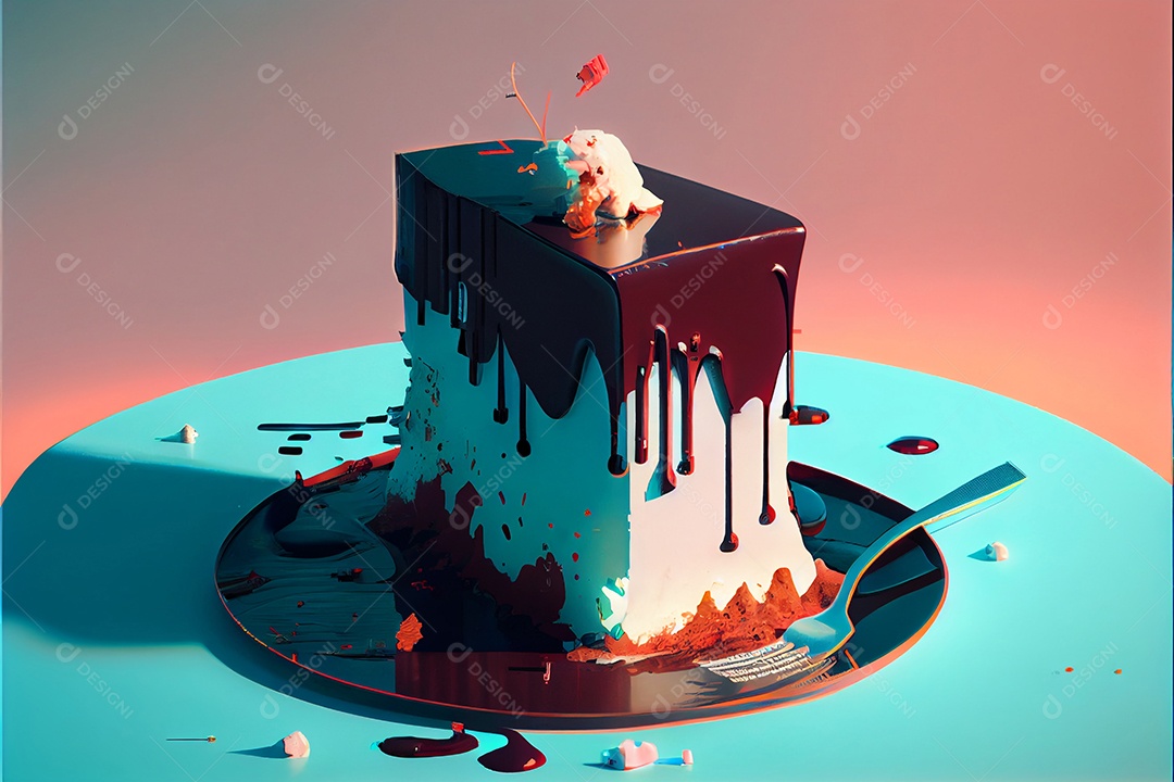 Prato de comida bolo doces