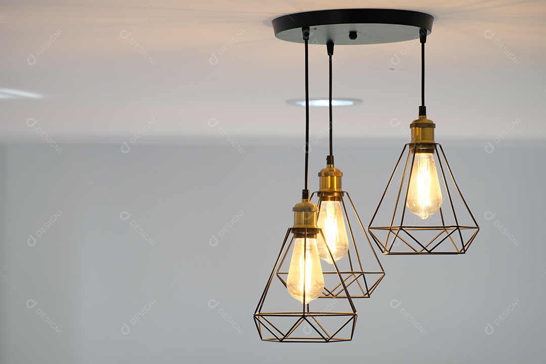 Gaiola moderna industrial do vintage luz pingente ferro arte diamante pirâmide casa forjado lâmpada do teto