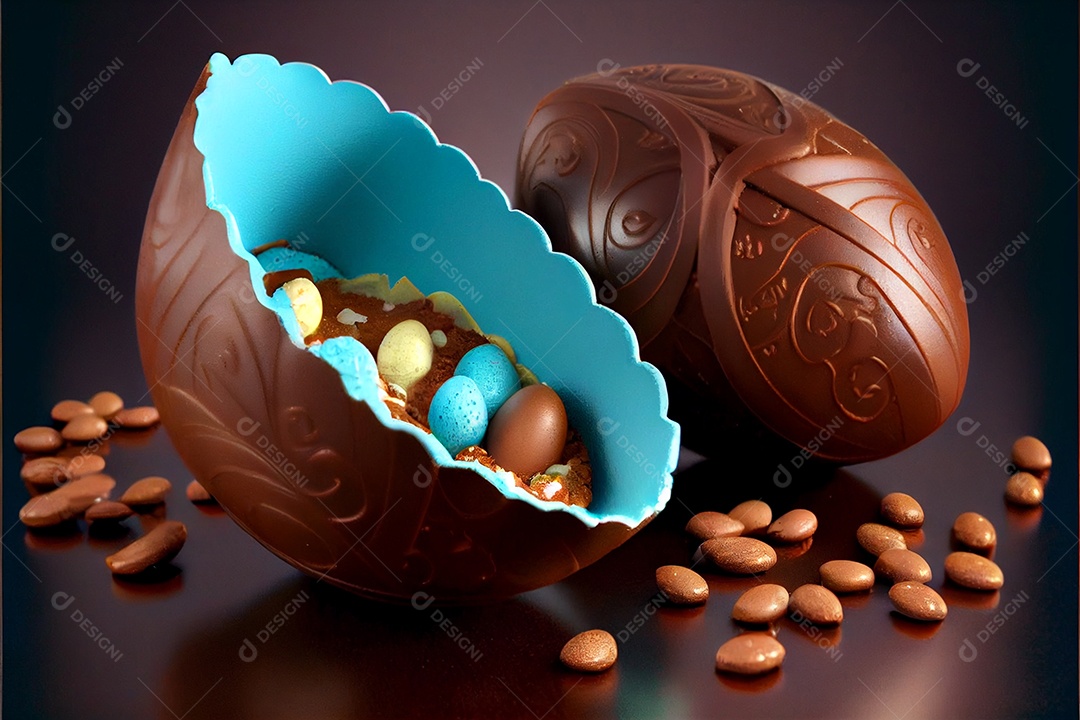 Ovos de páscoa sobre um fundo isolado