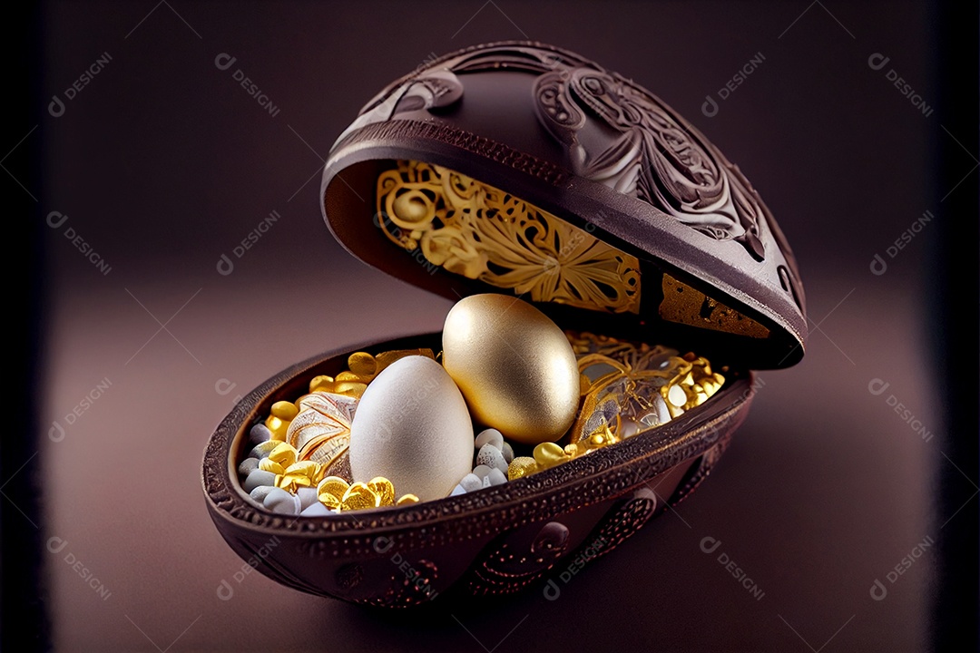 Ovos de páscoa sobre um fundo isolado