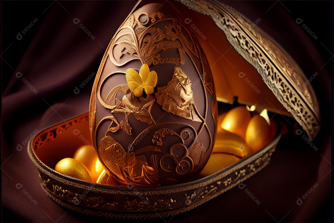 Ovos de páscoa sobre um fundo isolado