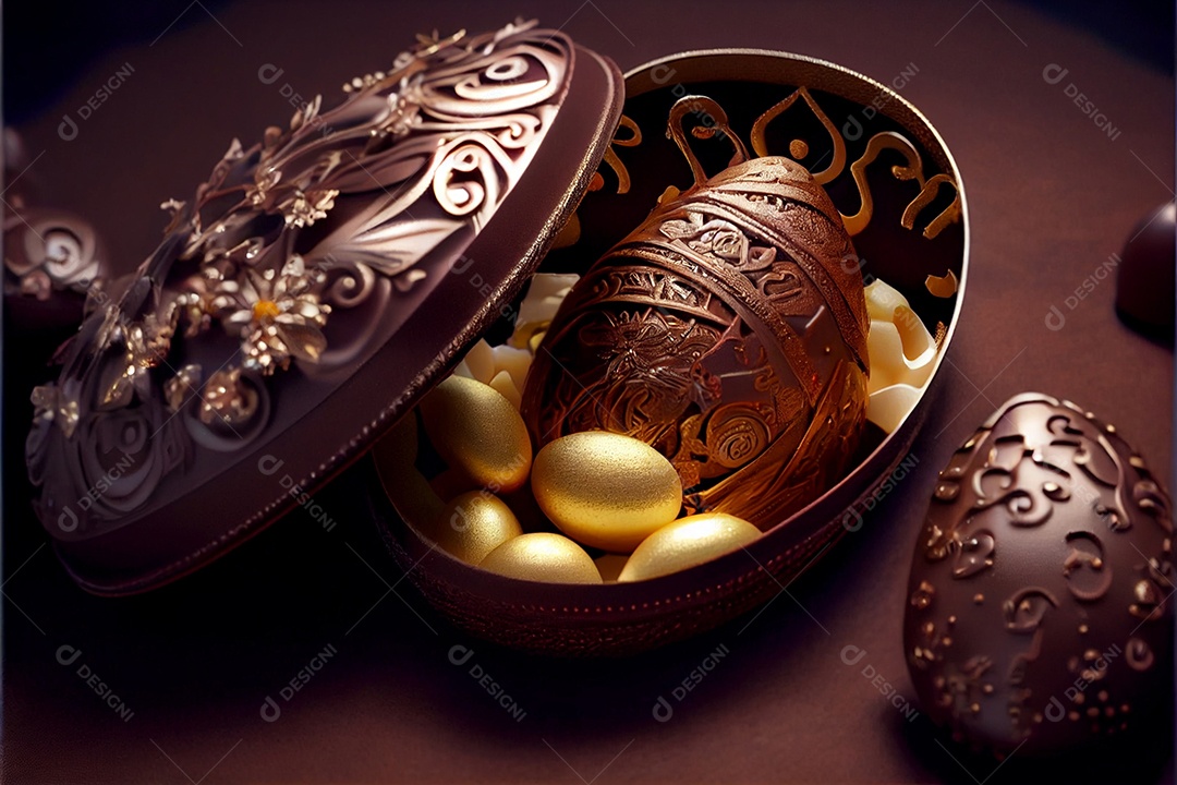 Ovos de páscoa sobre um fundo isolado