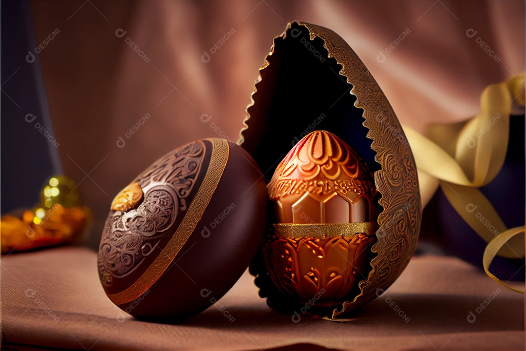 Ovos de páscoa sobre um fundo isolado