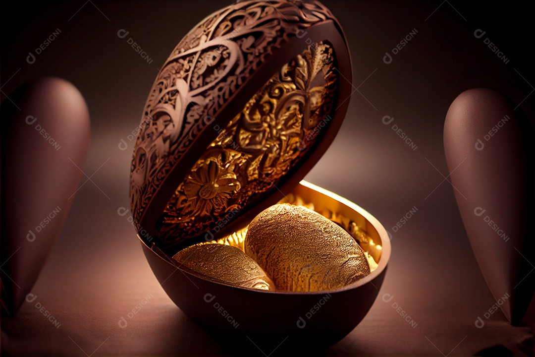 Ovos de páscoa sobre um fundo isolado