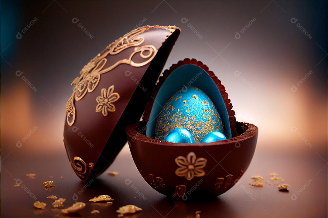 Ovos de páscoa sobre um fundo isolado