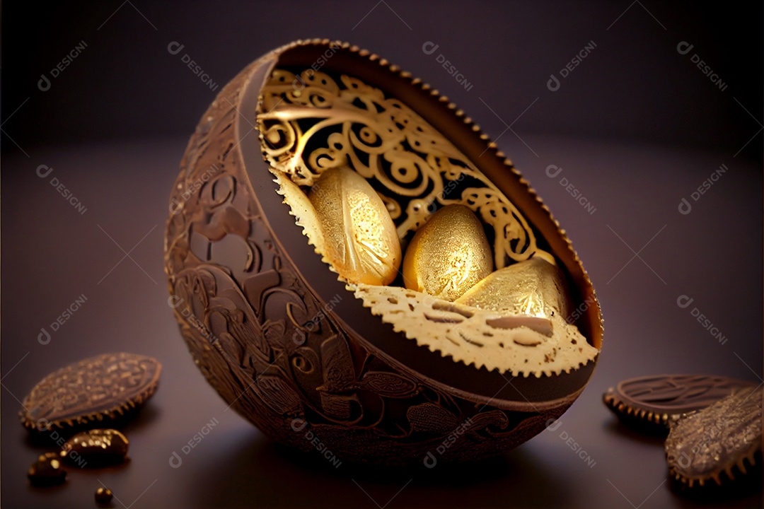 Ovos de páscoa sobre um fundo isolado