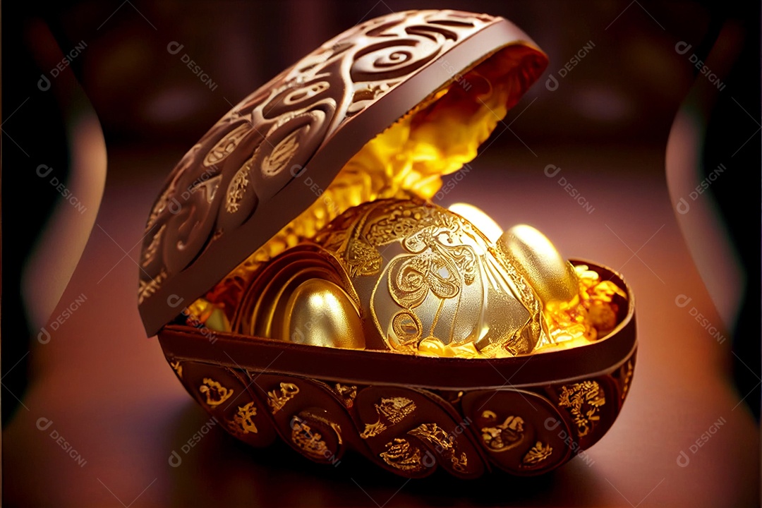 Ovos de páscoa sobre um fundo isolado