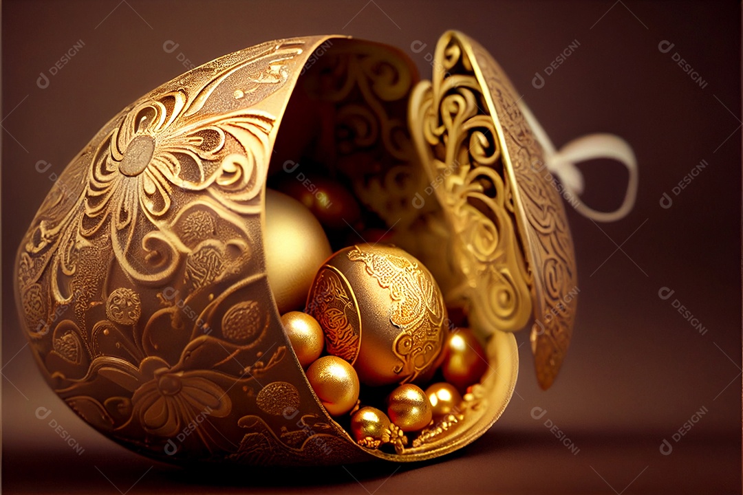 Ovos de páscoa sobre um fundo isolado