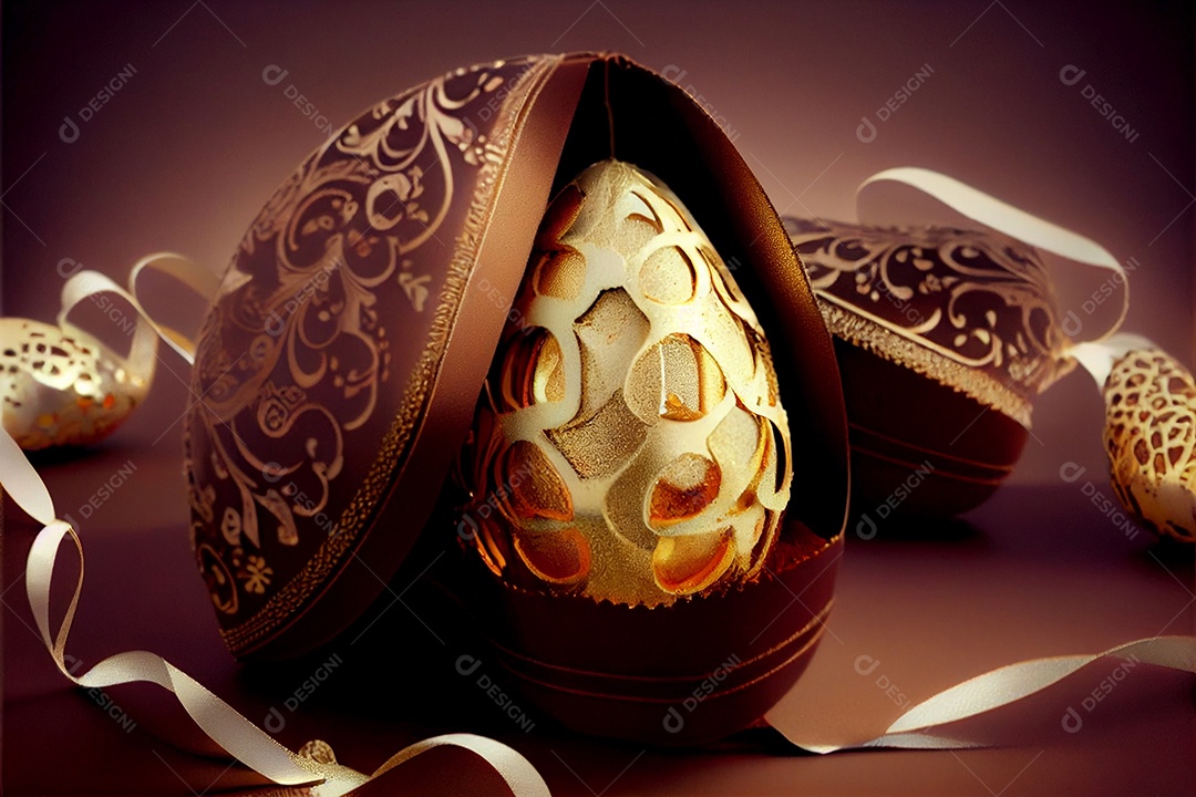 Ovos de páscoa sobre um fundo isolado