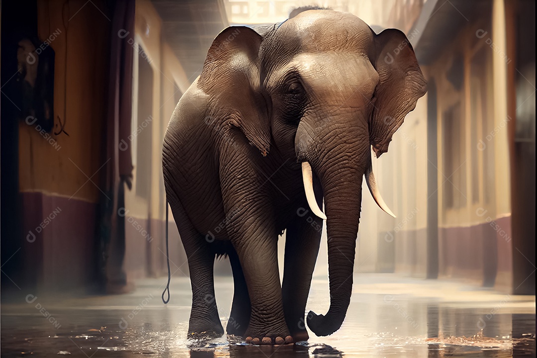 Dia do elefante tailandês, 13 de março, arte gerada por ai