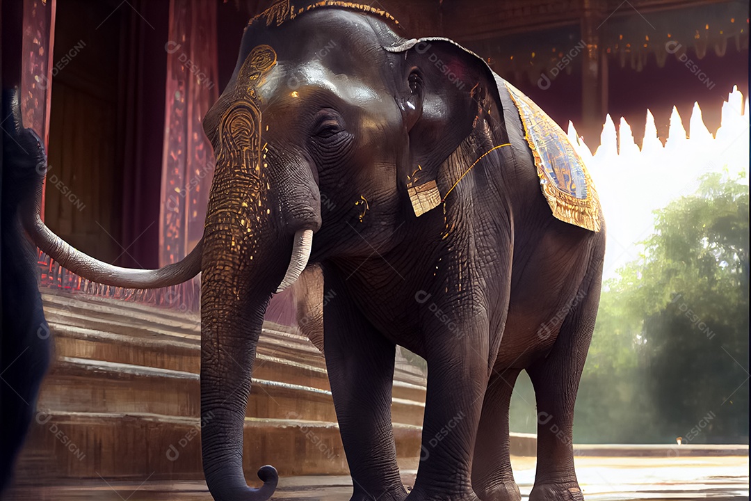 Dia do elefante tailandês, 13 de março, arte gerada