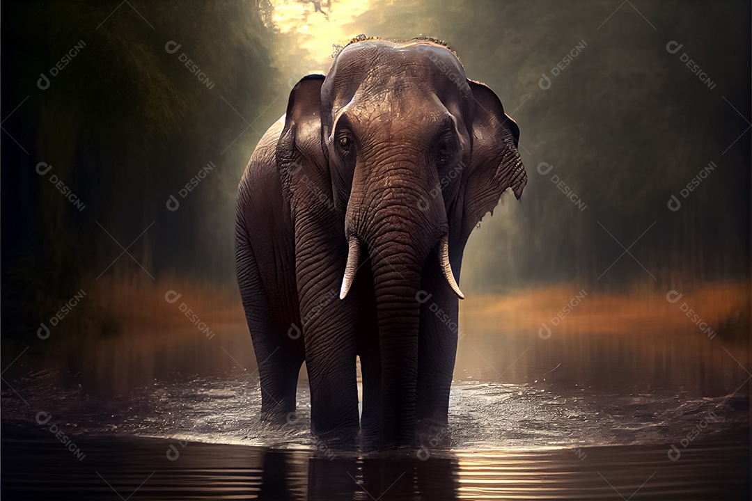 Dia do elefante tailandês, 12 de agosto arte gerada