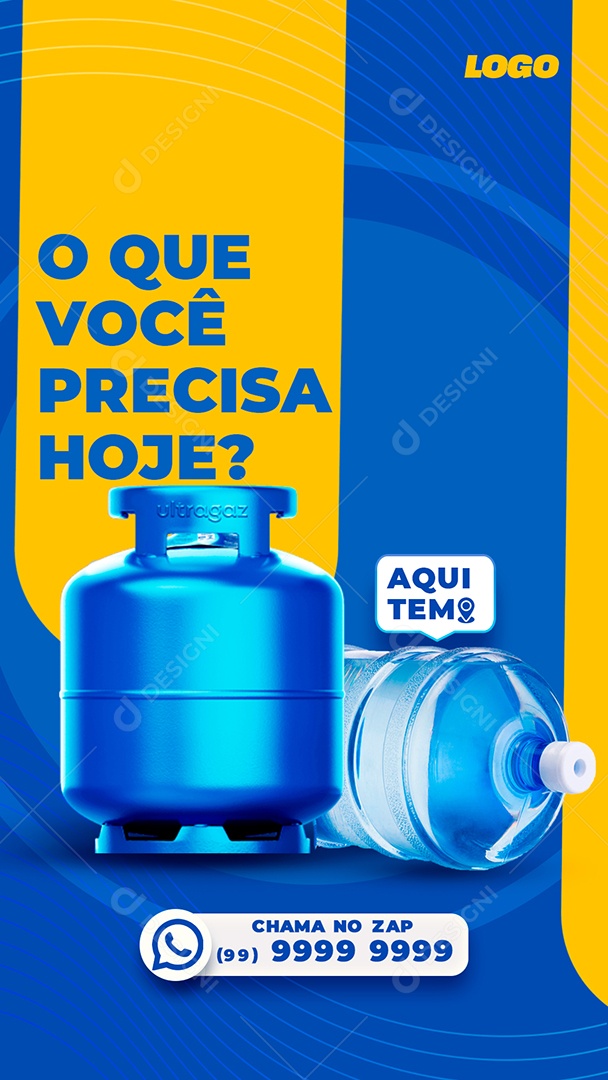 Story O Que Você Precisa Hoje Peça Já Gás Social Media PSD Editável