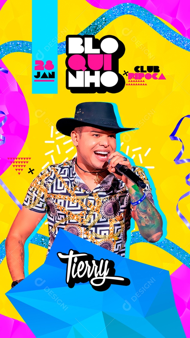Story Flyer Bloquinho Tierry Social Media PSD Editável