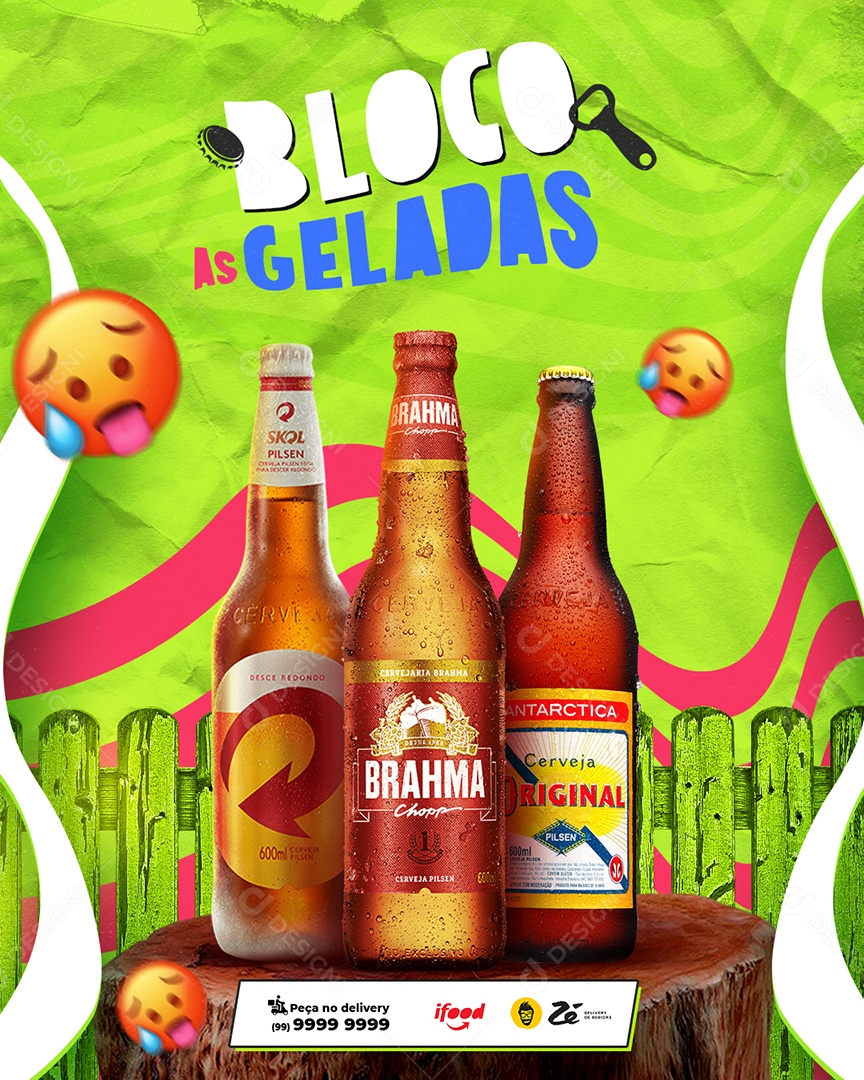 Bloco as Geladas Social Media PSD Editável