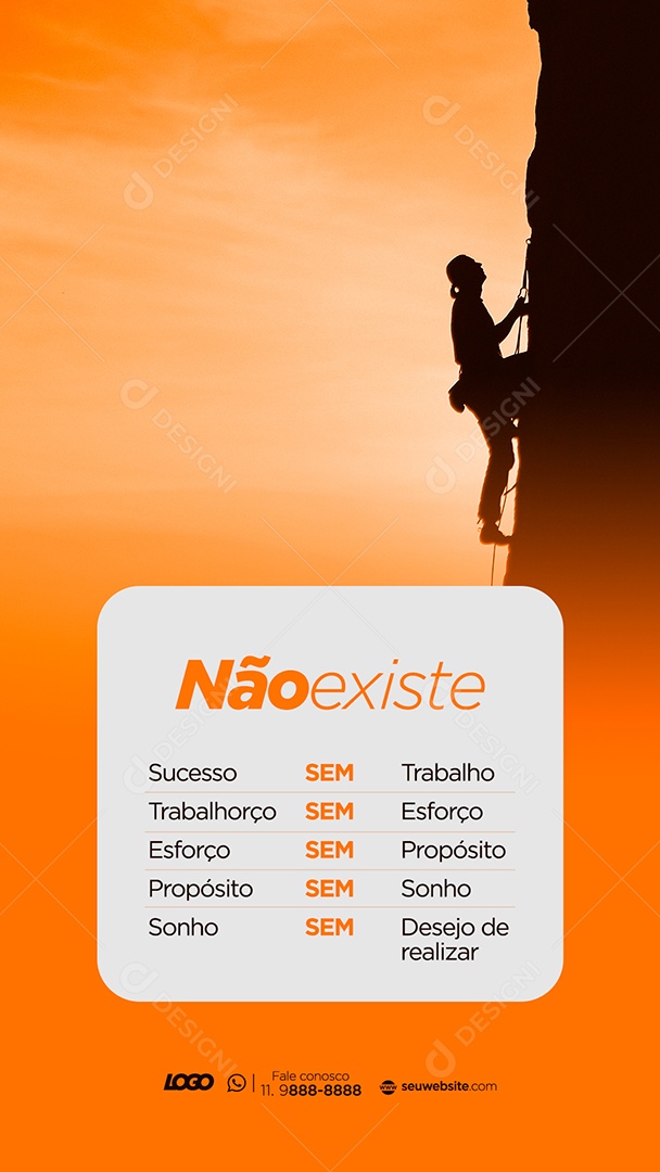 Story Frase Motivacional Não Existe Social Media PSD Editável