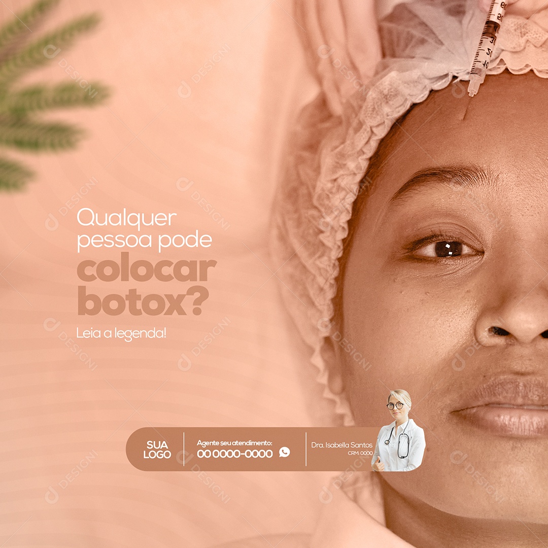 Qualquer Pessoa Pode Colocar Botox? Clínica de Estética Social Media PSD Editável