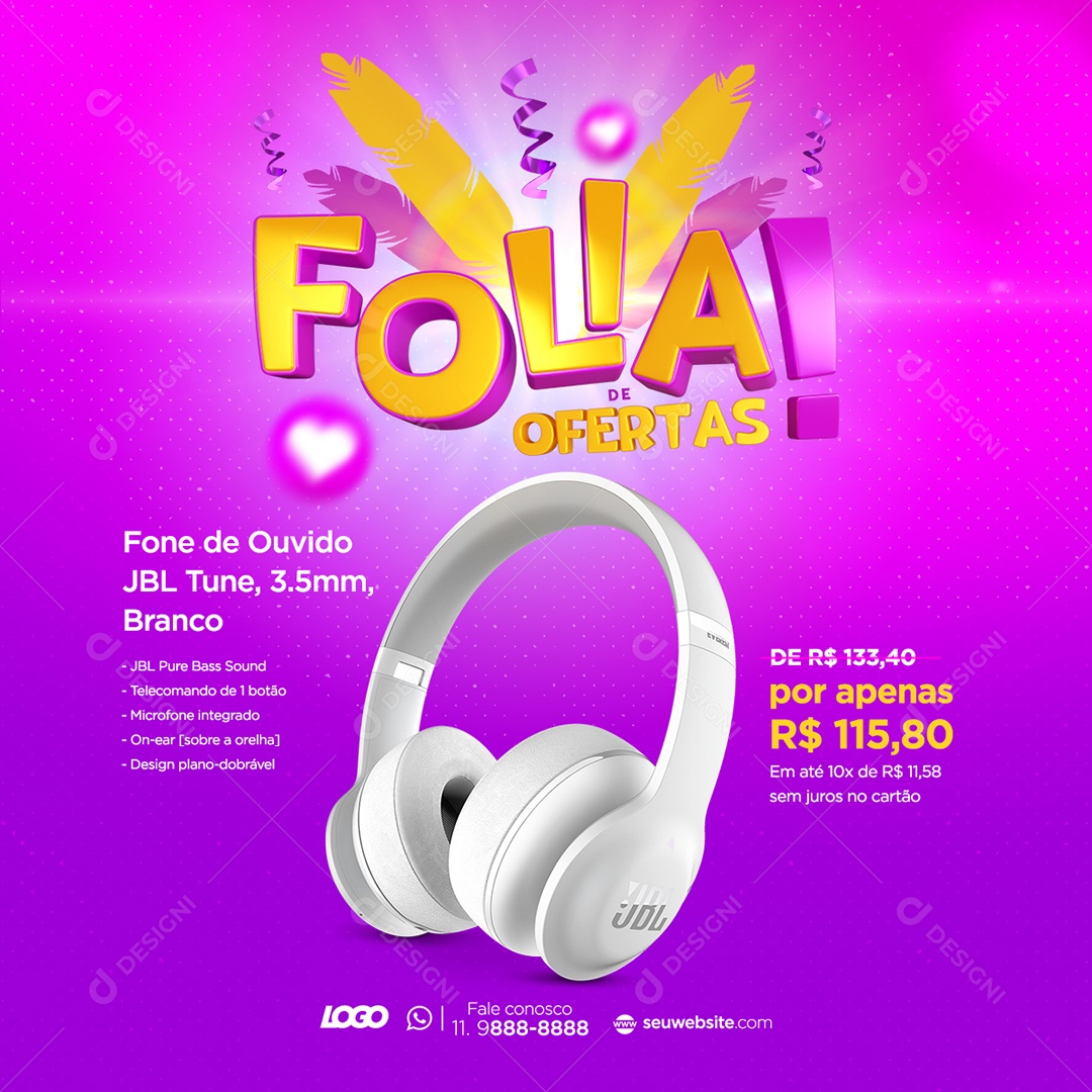 Folia de Ofertas Venha Conferir Social Media PSD Editável