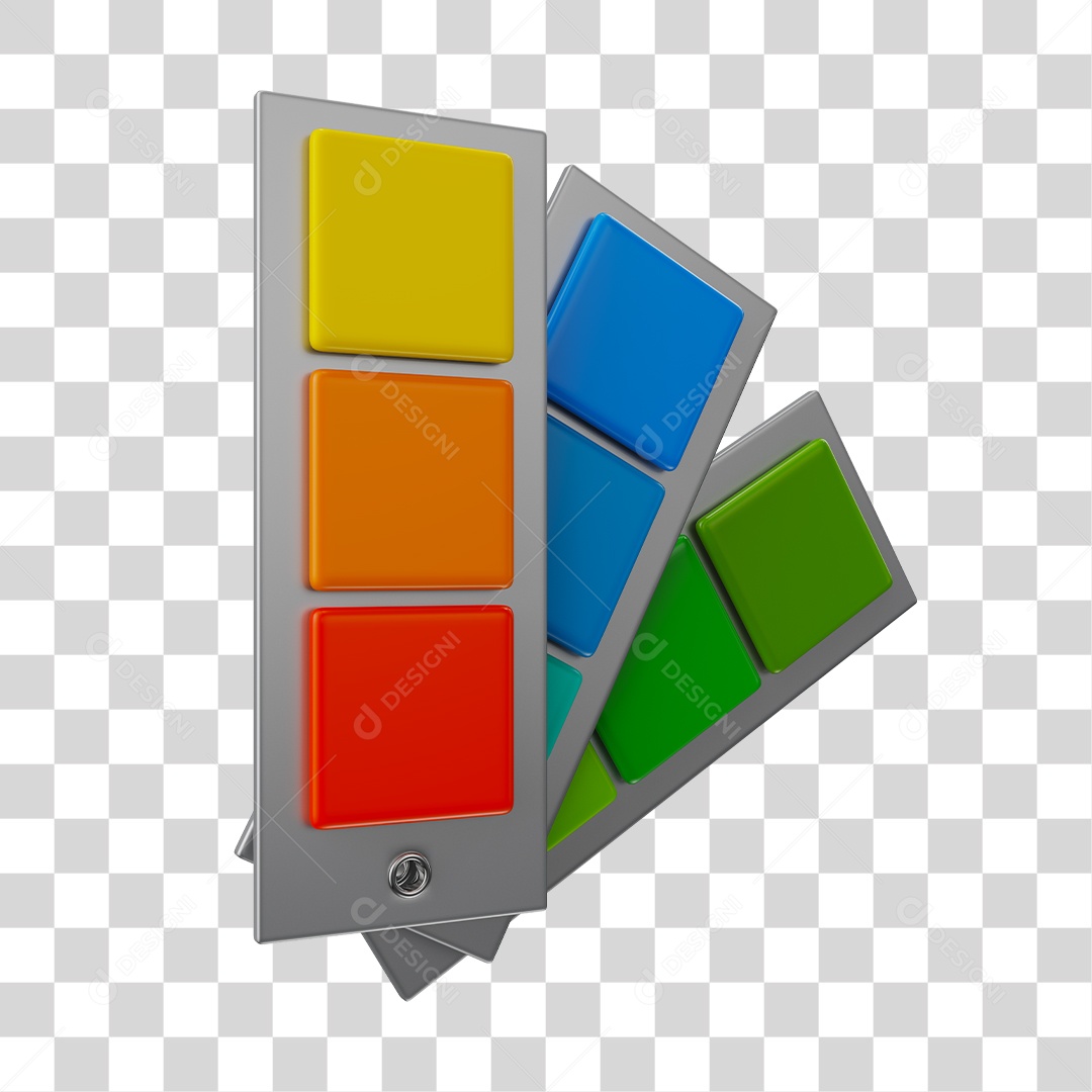 Amostra De Cores Elemento 3D PNG Transparente