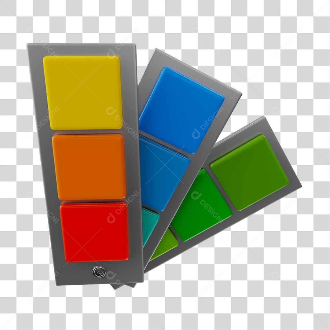 Amostra De Cores Elemento 3D PNG Transparente