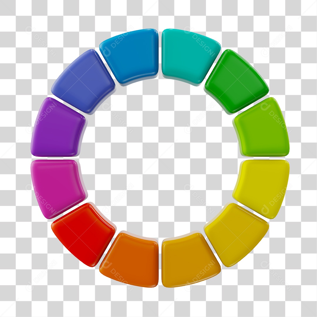 Circle of Colors Transparent PNG 3D Element