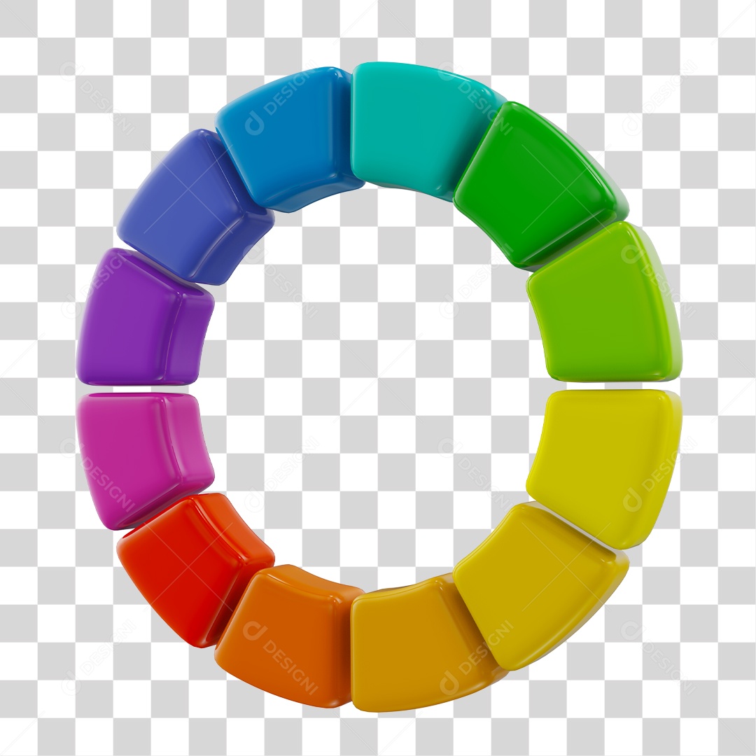 Circle of Colors Transparent PNG 3D Element