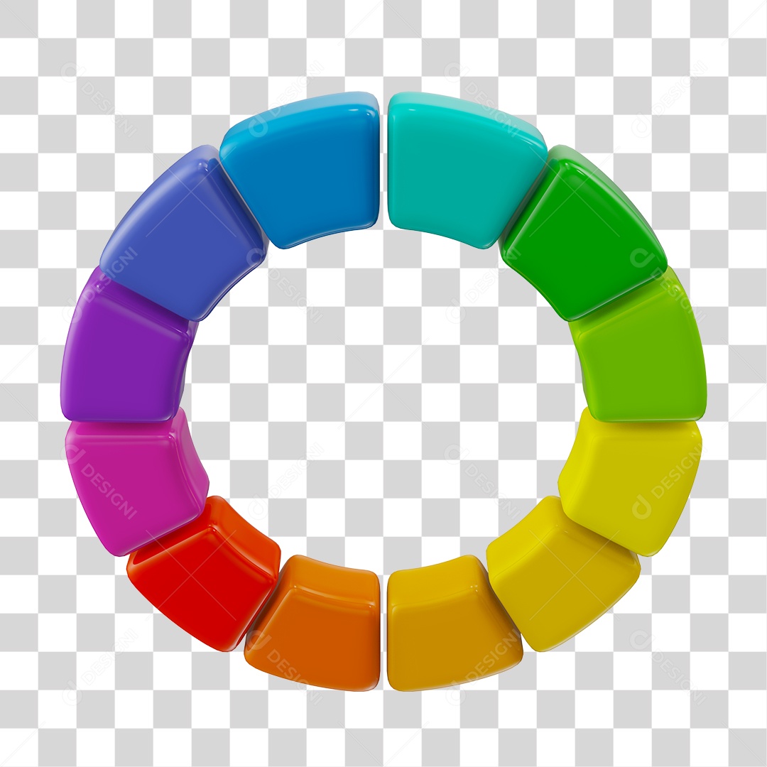 Circle of Colors Transparent PNG 3D Element