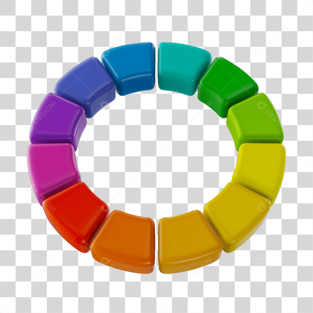 Circle of Colors Transparent PNG 3D Element