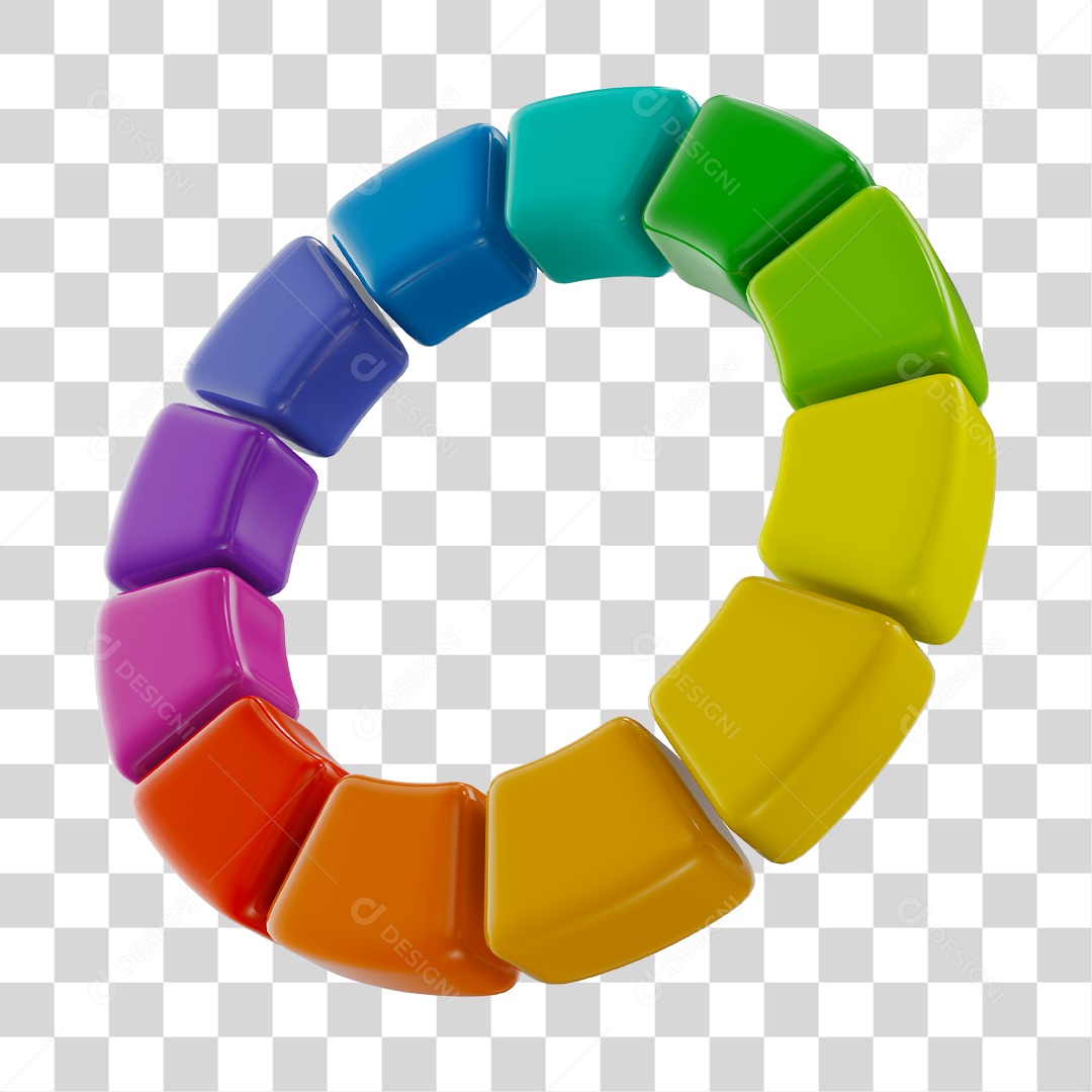 Circle of Colors Transparent PNG 3D Element