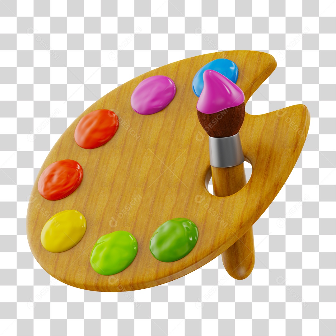 Transparent PNG 3D Element Color Palette