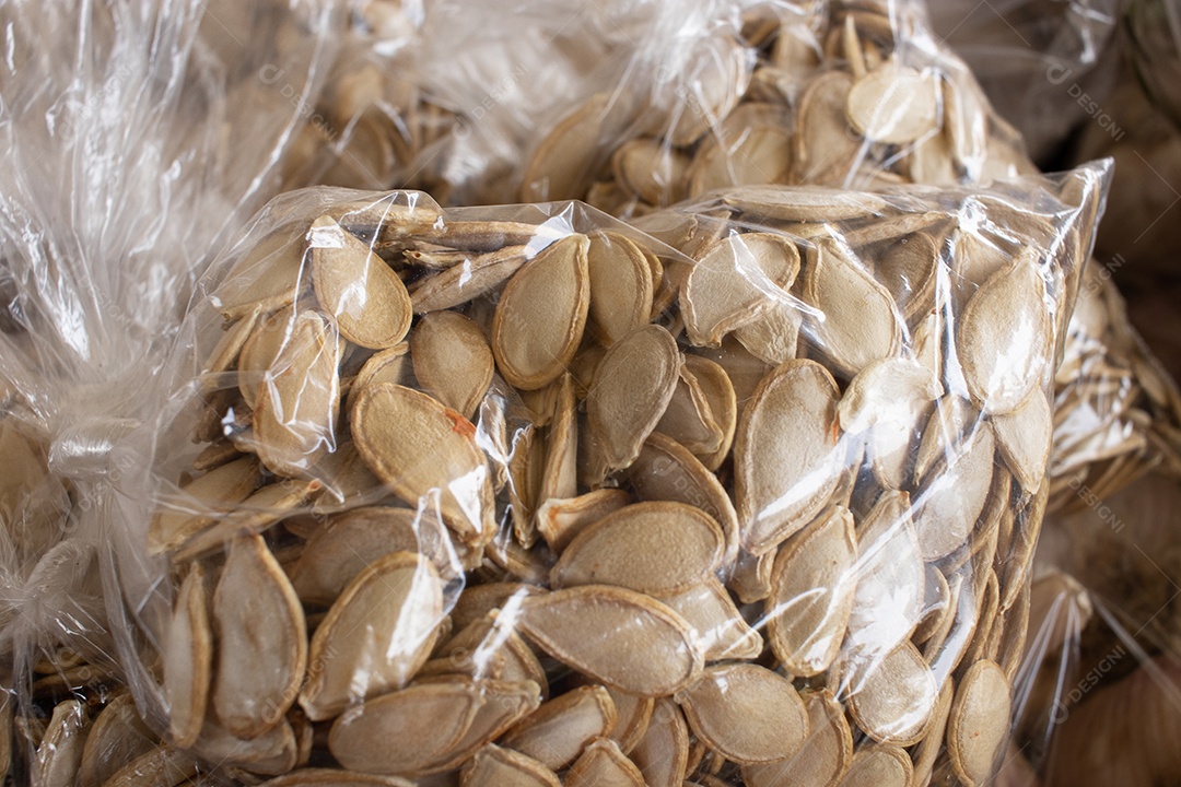 sementes de abóbora em sacos para venda