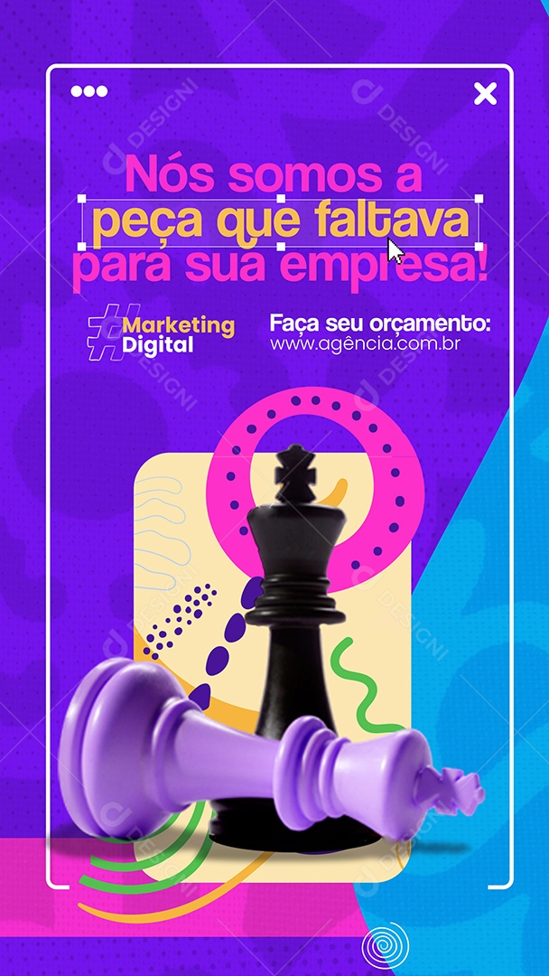 Story Marketing Digital Nós Somos a Peça Que Faltava Para Sua Empresa Social Media PSD Editável