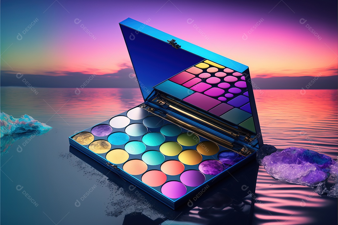 Ferramentas de maquiagem em um antigo porta-pincéis