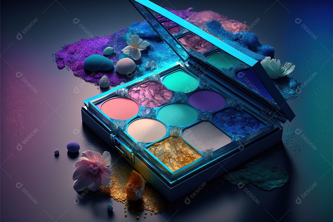 Ferramentas de maquiagem em um antigo porta-pincéis