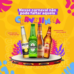 Nesse Carnaval Não Pode Faltar Aquela Cervejinha Social Media PSD Editável