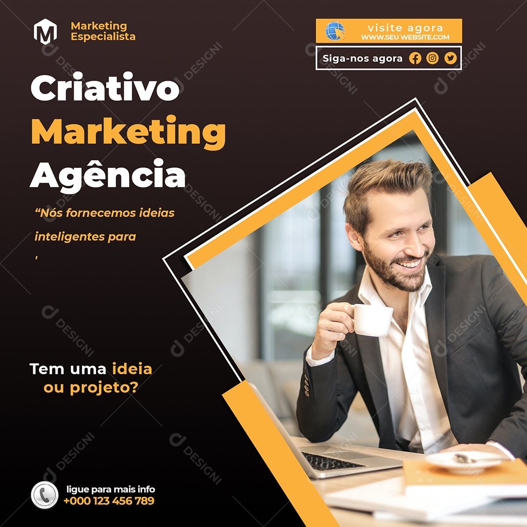 Criativo Agência Marketing Digital Social Media PSD Editável