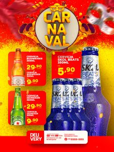 Encarte Budweiser Heineken Skol Beats Cervejaria Social Media PSD Editável