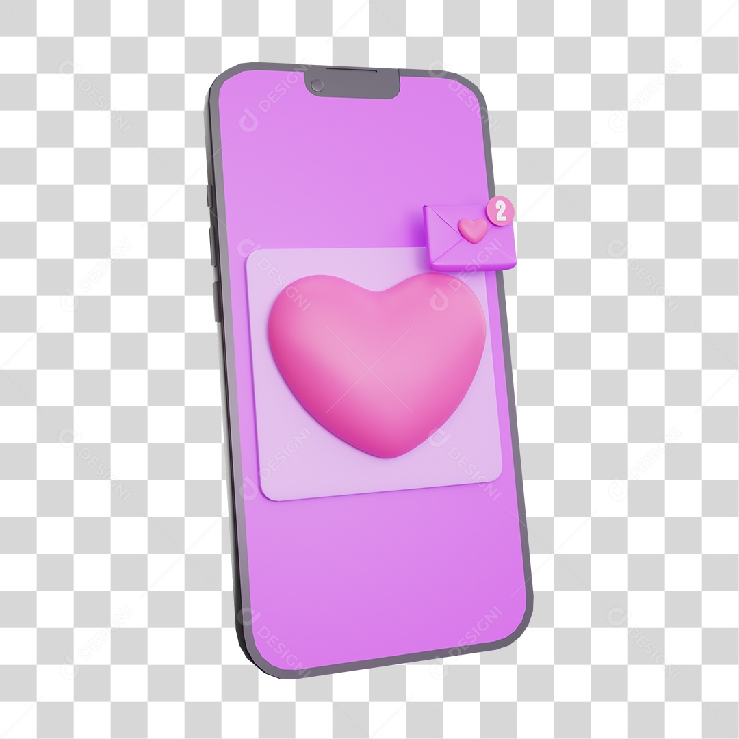 Elemento 3D Dia Dos Namorados  PNG Transparente