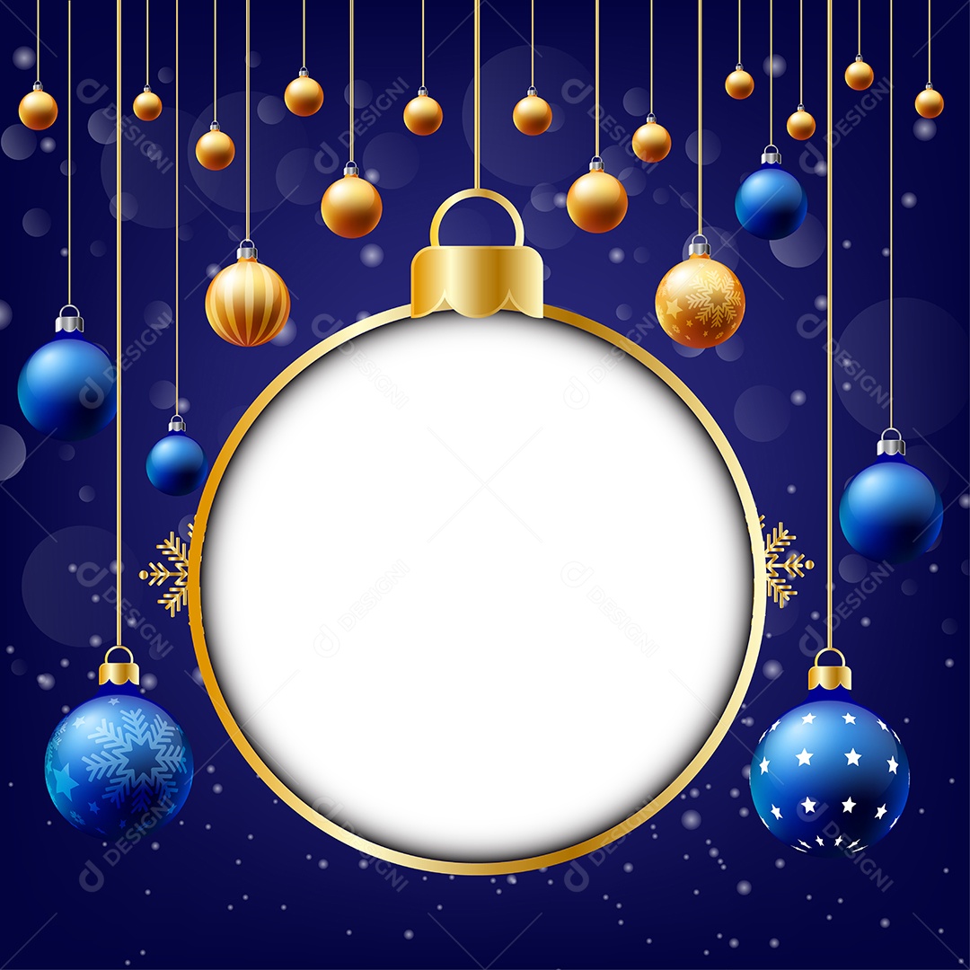 Fundo de Natal Azul EPS Editável