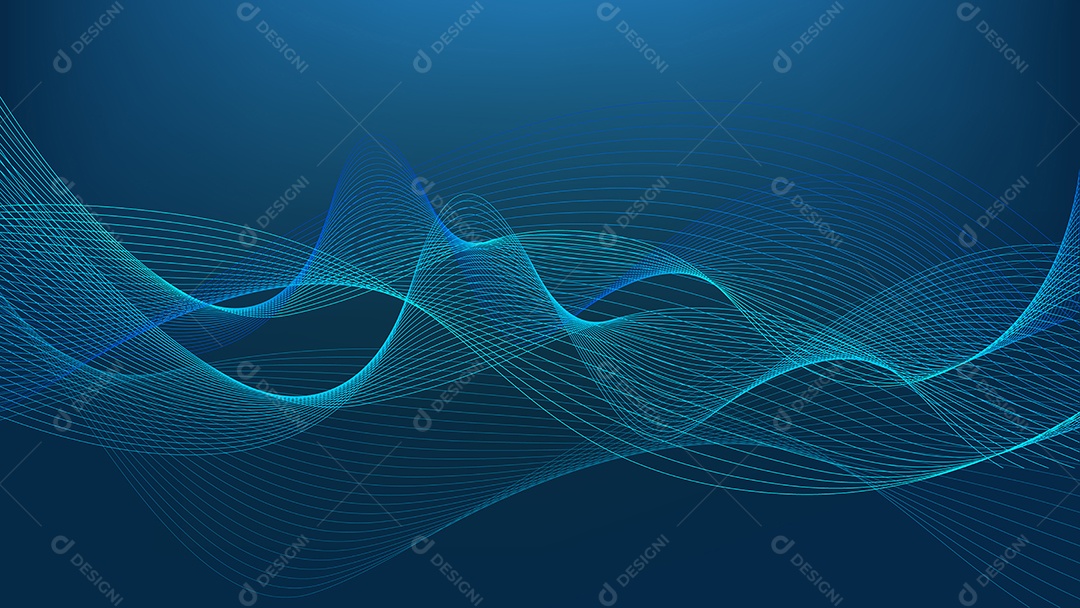 Background Linhas Onduladas Fundo Azul EPS Editável
