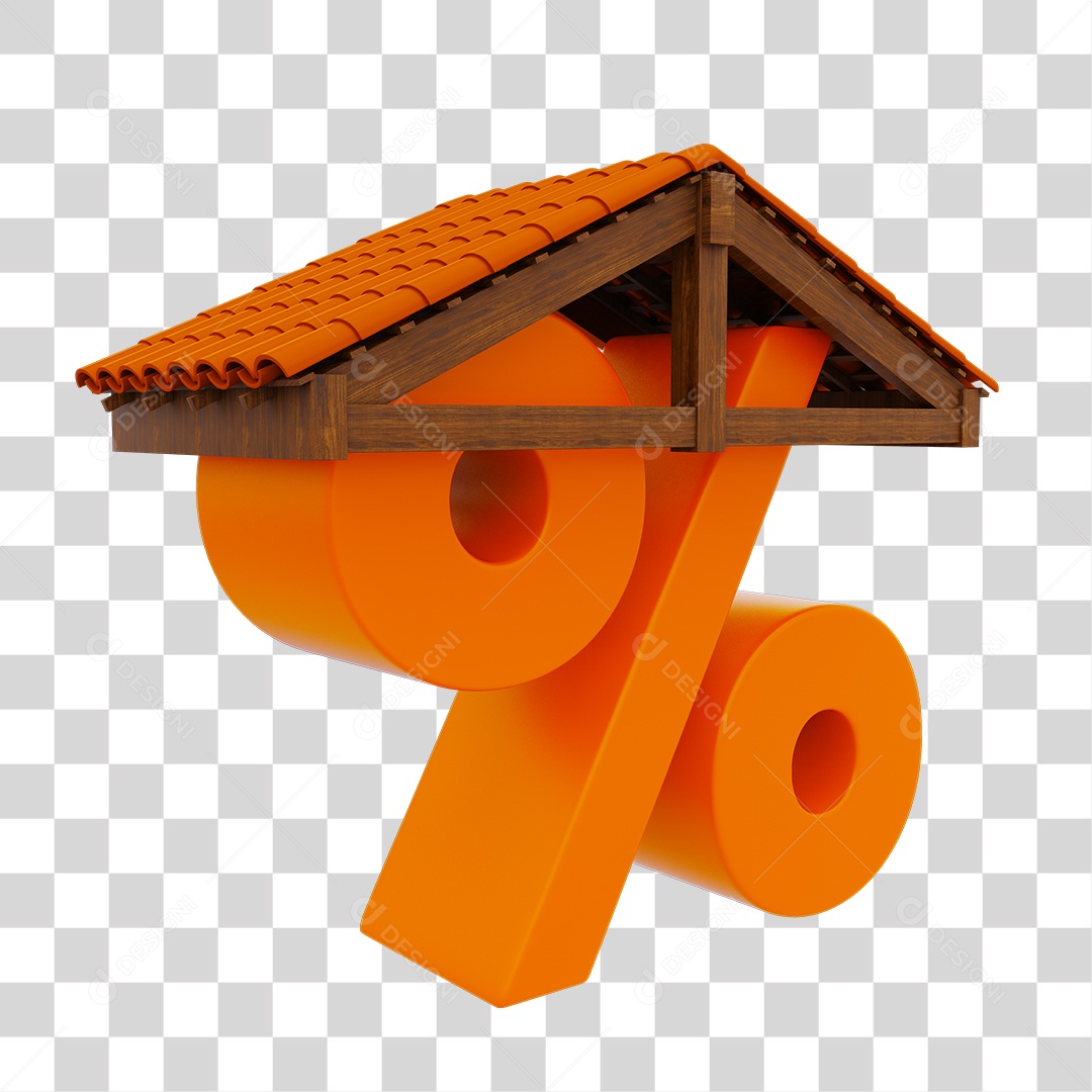 Feirão da Construção Elemento 3D para Composição PNG Transparente