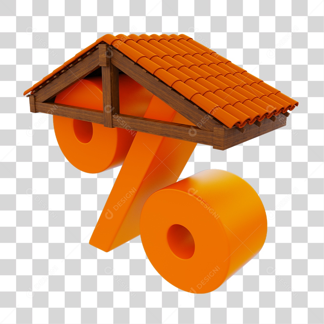 Feirão da Construção Elemento 3D para Composição PNG Transparente