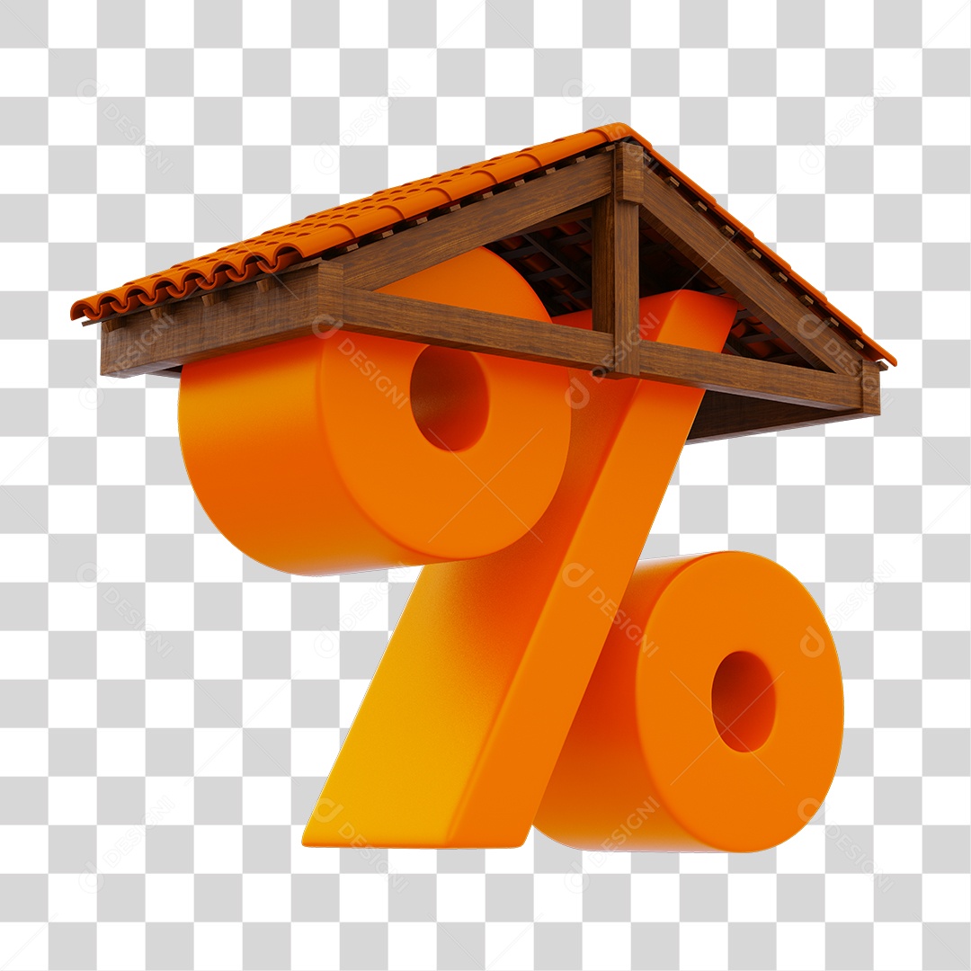 Feirão da Construção Elemento 3D para Composição PNG Transparente